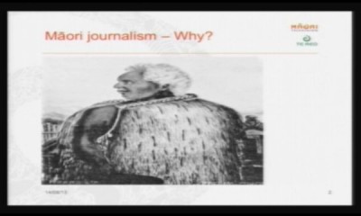 Māori Journalism – Why? – Julian Wilcox presents at Spark 2013