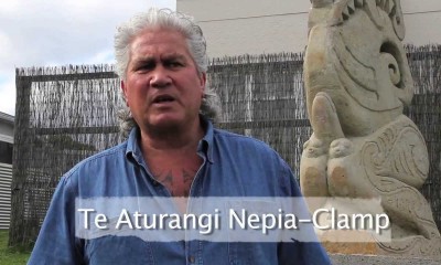 Sculpture of Tangaroa by carver Te Aturangi Nepia-Clamp