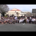 Palmerston North Boys High School perform a haka to farewell teacher – Dawson Tamatea